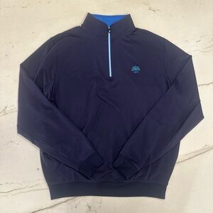 FootJoy Pullover Mens Medium Navy Blue Quarter Zip Golf Lightweight Performance